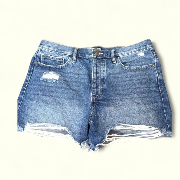Calvin Klein Jeans Pants - Calvin Klein Vintage‎ SZ 32 high waisted Jean Blue Distressed Denim Shorts